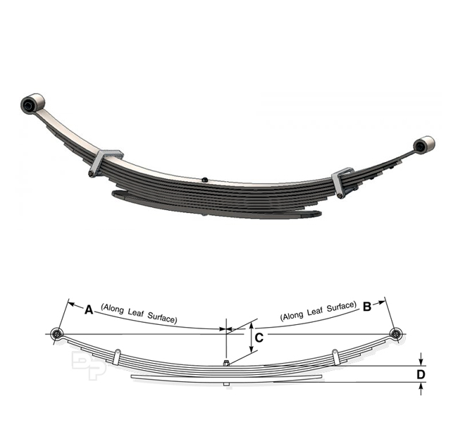 Leaf Spring for Chevy GMC P30 P3500  OE SRI Spec 9 Leaves