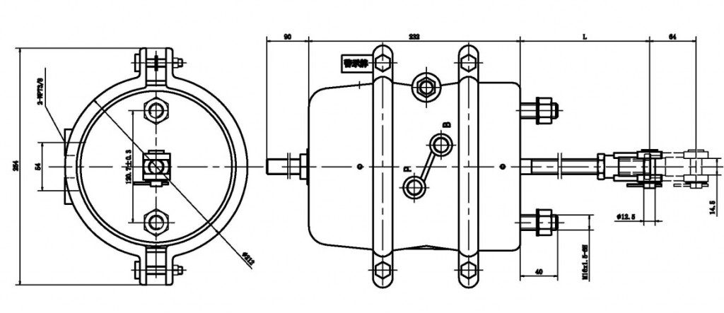 type-3030-brake-chamber-drawing