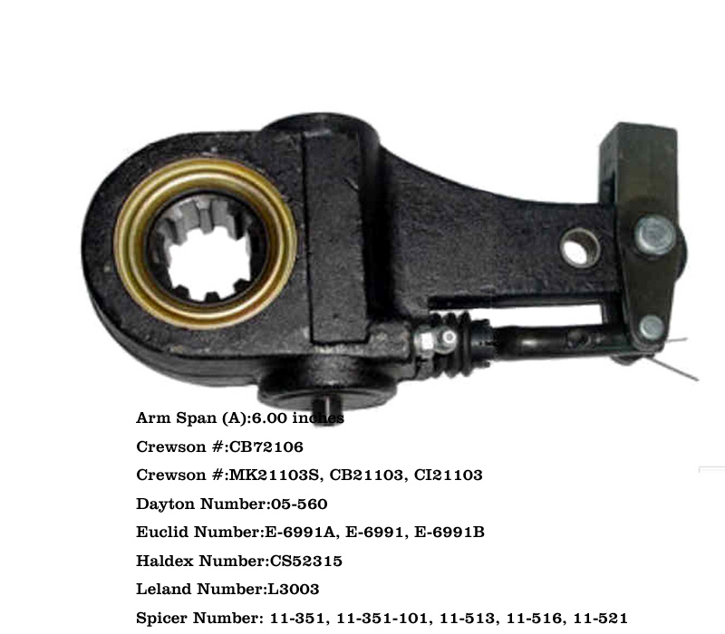 Haldex Automatic Slack Adjuster 1.5 inch 10 Spline, 5 6 inch Span