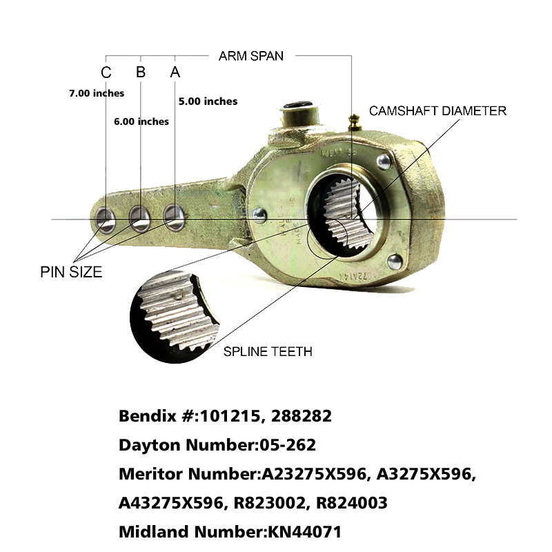 Haldex Slack Adjuster Chart