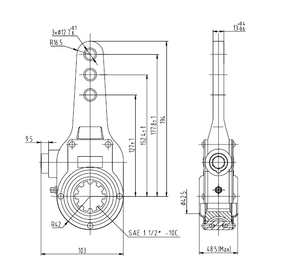 Haldex Slack Adjuster Chart