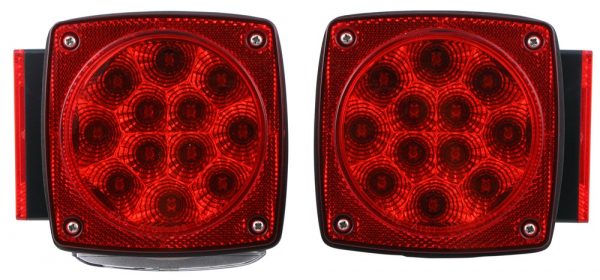 Square-LED-Trailer-Tail-Lights-Red-38-Diodes-Submersible